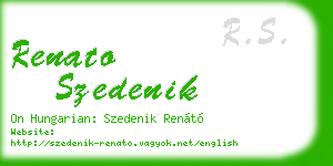 renato szedenik business card