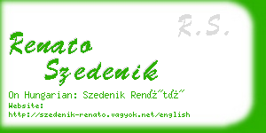 renato szedenik business card